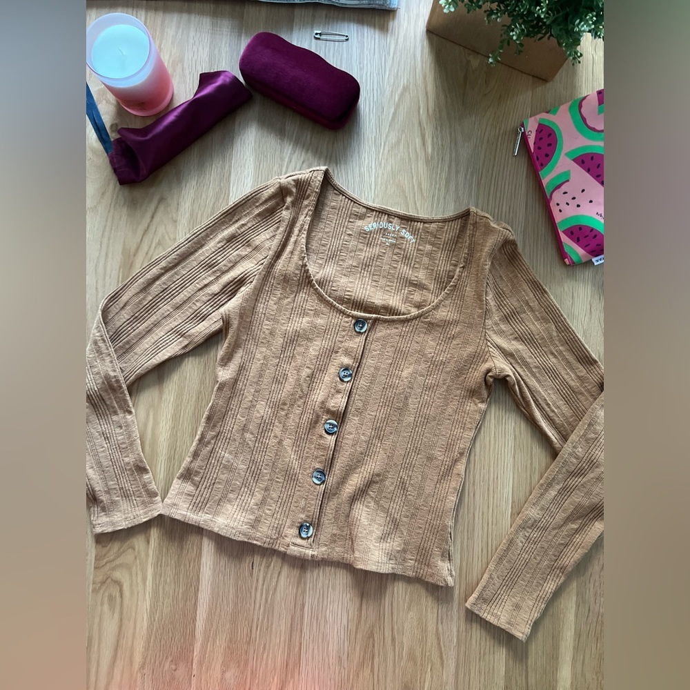 Ribbed Long Sleeves Top | Aeropostale‎